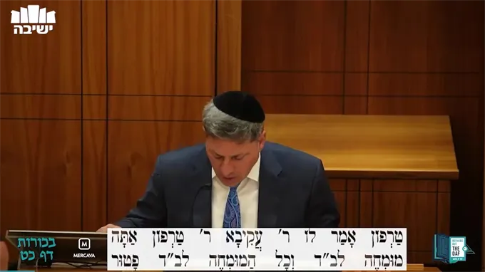 Daf Yomi  Bechoros Daf 29