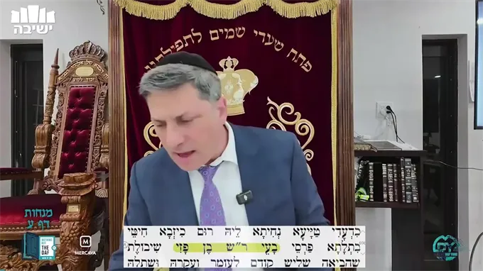 Daf Yomi Menachot Daf 70