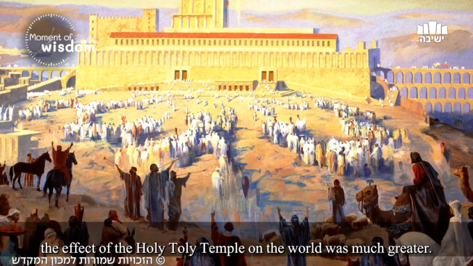 What links the size of the world and the size of the tabernacle? 