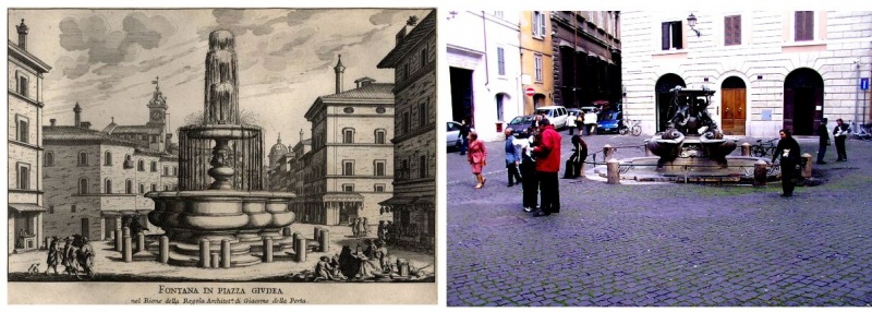 קובץ:Fontana in piazza giudea oggi e tempo passato.jpg