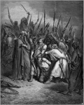 הריגתו של אגג מלך עמלק בידי שמואל הנביא. תחריט גוסטב דורה