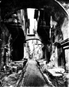 שער פורטיקו - מרכז הגטו - ציור משנת 1860